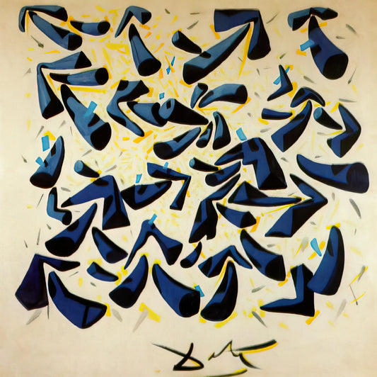 The Enigmatic Roar: Exploring the Salvador Dali Tiger in Surrealism - BLUE HORNS DESIGN FOR A SCARF by Salvador Dali