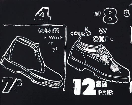 The Festive Canvas of Pop: Unwrapping Warhol Christmas Art - Work Boots by Andy Warhol