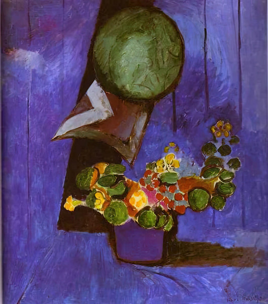 The Life of Matisse: From Fauvist Rebel to Master of Color and Form - FLOWERS AND CERAMIC PLATE by Henri Matisse