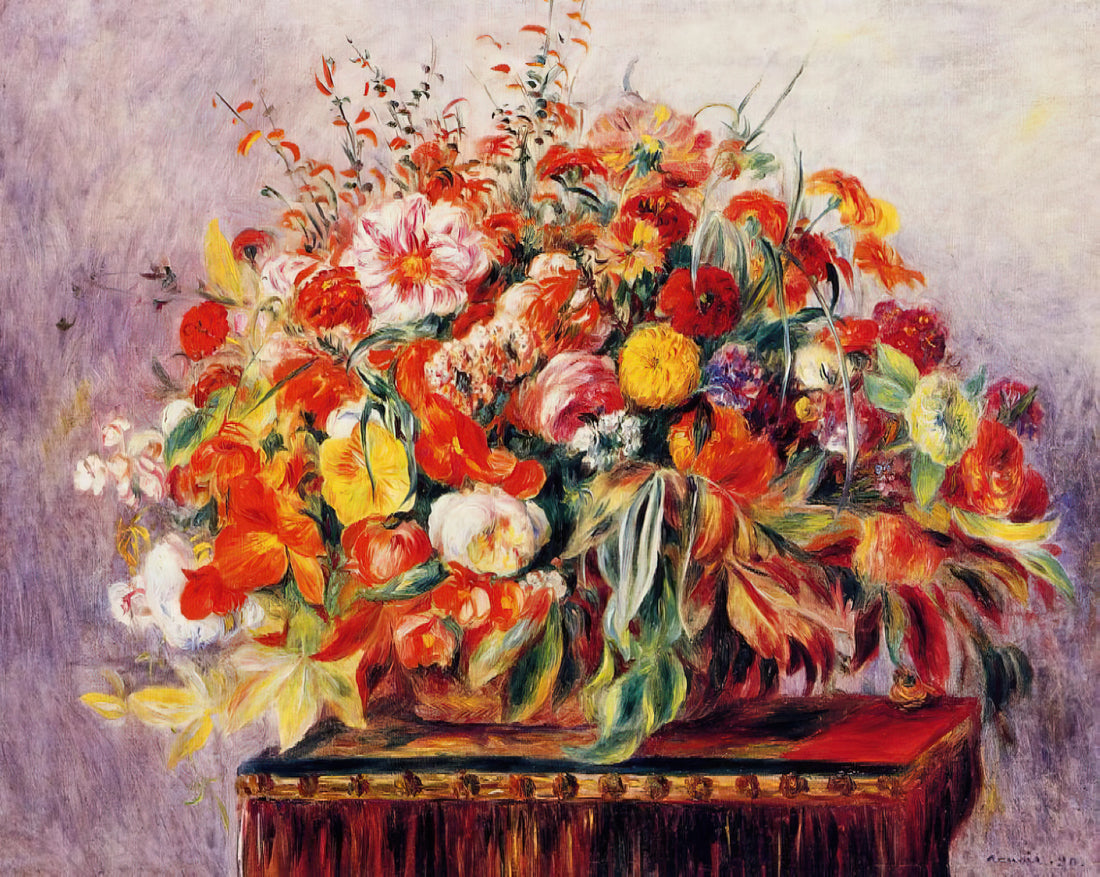 The Luncheon by Renoir: A Masterpiece of Impressionist Joy and Light - Basket of Flowers by Pierre-Auguste Renoir