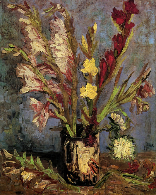 The Potato Eaters Print: Vincent van Gogh's Masterpiece of Rural Realism - Vase with Gladioli by Vincent van Gogh