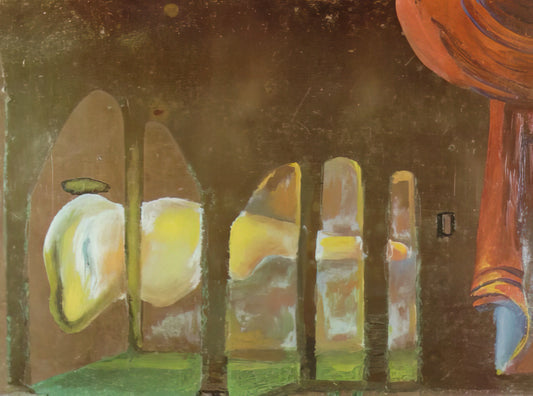 The Salvador Dalí Theatre-Museum: A Surrealist Masterpiece in Figueres - GREAT TAPEWORM MASTURBATOR APPEARS BEHIND ARCADES by Salvador Dali