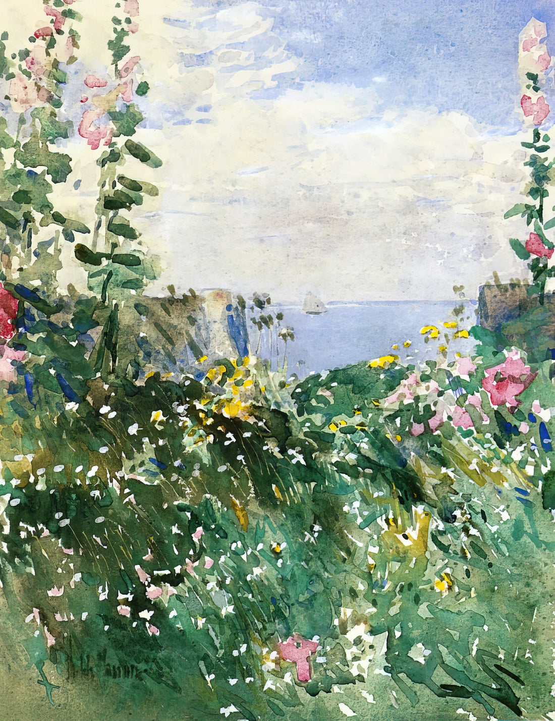 The South Ledges, Appledore: Childe Hassam's Masterpiece of American Impressionism - Isles of Shoals Garden, Appledore by Childe Hassam