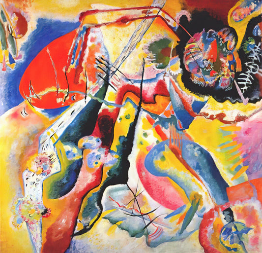 The Spiritual Resonance of Decisive Pink: Unpacking Kandinsky's Abstract Vision - PAINTING WITH RED SPOT 1914 by Wassily Kandinsky
