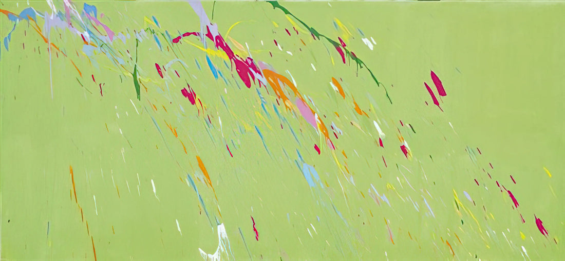 The Vibrant Spirit of Walasse Ting: Unpacking the 'Red Horse' Motif - Raindrops Keep Falling on My Head - 1973 by Walasse Ting