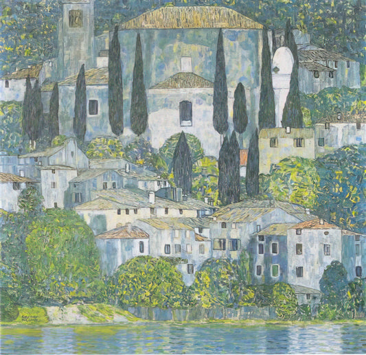 The Virgin Klimt Print: A Guide to Gustav Klimt's Masterpiece and Its Artistic Legacy - CHRURCH IN CASSONE 1913 by Gustav Klimt