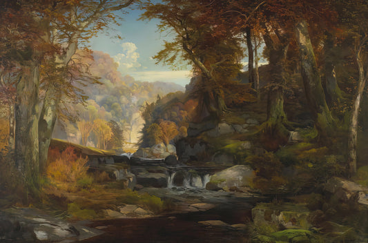 Thomas Moran Artist Signature: A Collector's Guide to Authenticity and Value - A Scene on the Tohickon Creek Autumn by Thomas Moran
