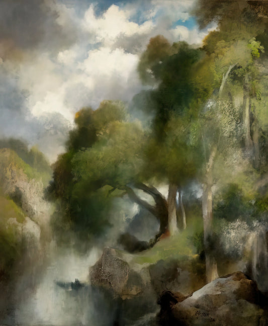 Thomas Moran Etching: Capturing the American Sublime on Copper Plate - California Landscape by Thomas Moran