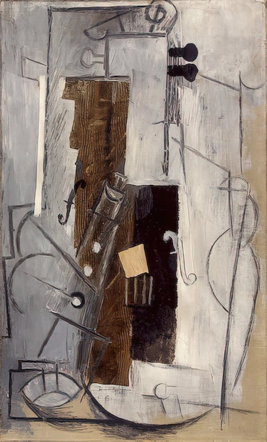 Unveiling the Depths: Exploring Pablo Picasso's Blue Period Art - Clarinet and Violin - 1913 by Pablo Picasso