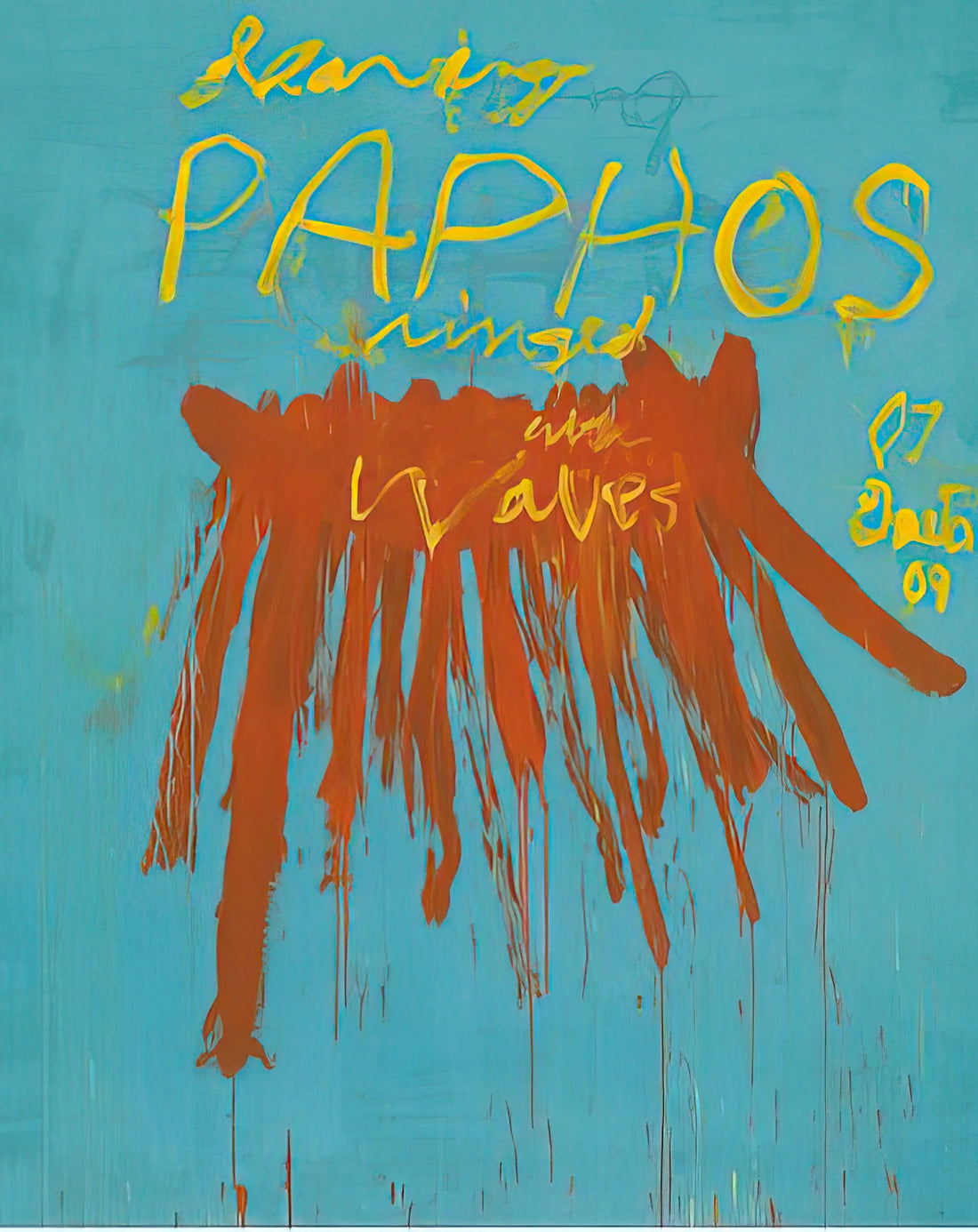 Unveiling the Poetic Depths: Cy Twombly's 'Wilder Shores of Love' - Leaving Paphos Ringed With Waves IV by Cy Twombly