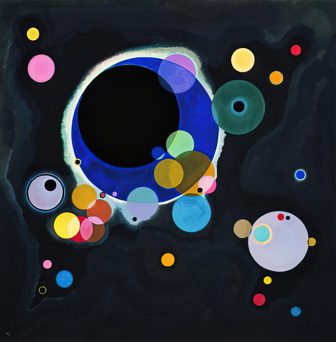 Upward by Wassily Kandinsky: A Masterpiece of Abstract Expressionism - SEVERAL CIRCLES 1926 by Wassily Kandinsky