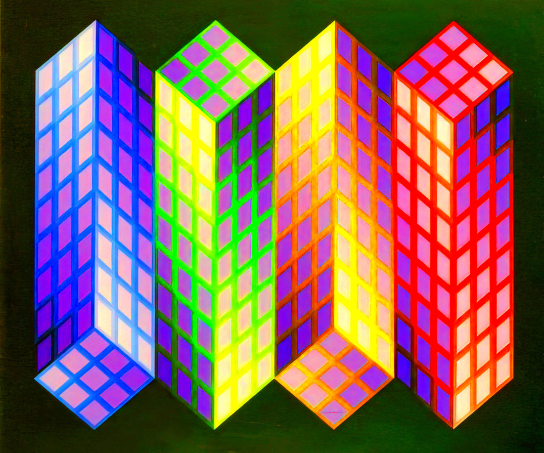 Victor Vasarely: The Visionary Painter Who Defined Op Art - Torony-Nagy - 1969 by Victor Vasarely