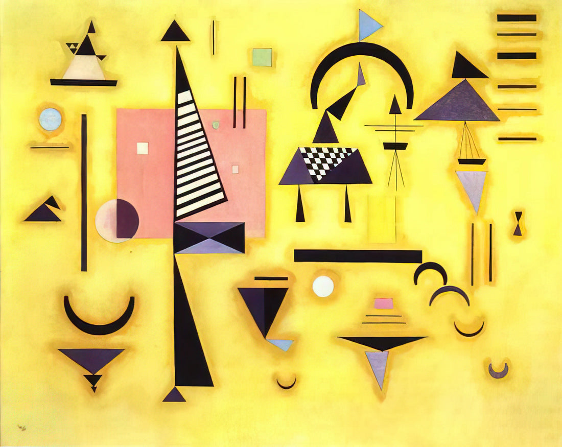 Wassily Kandinsky Brushed Aluminum Print: A Modernist Masterpiece Reimagined - DECISIVE PINK 1932 by Wassily Kandinsky
