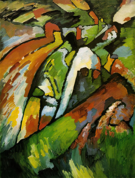 Wassily Kandinsky Canvas Prints: The Abstract Pioneer's Legacy in Modern Art Collections - IMPROVISATION 7 1910 by Wassily Kandinsky