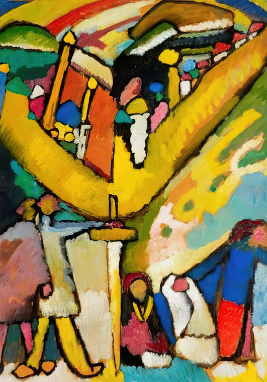 Wassily Kandinsky and Paul Klee: Pioneers of Abstract Art and Their Enduring Legacy - STUDY FOR IMPROVISATION 8 1909 by Wassily Kandinsky