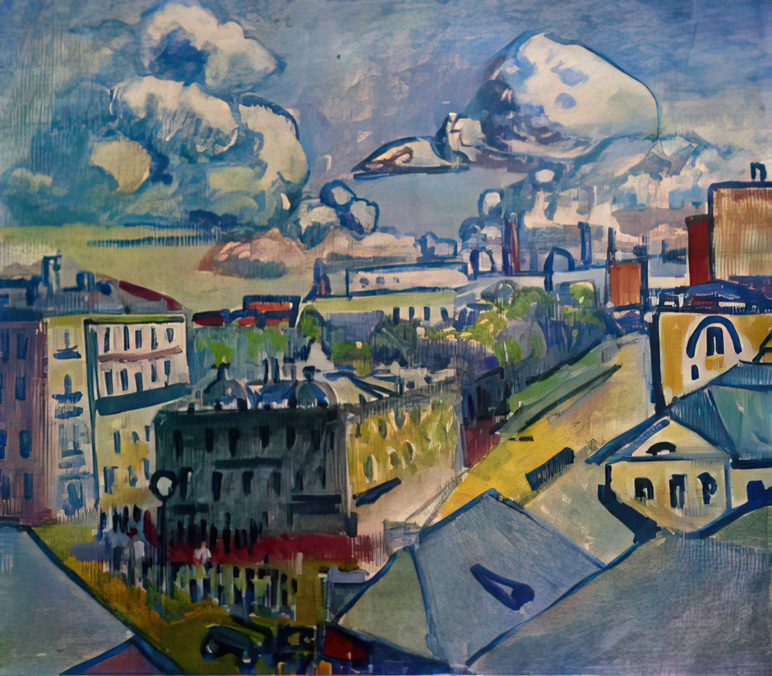 Wassily Kandinsky: The Visionary Pioneer of Abstract Art - MOSCOW ZUBOVSKAYA SQUARE STUDY 1916 by Wassily Kandinsky