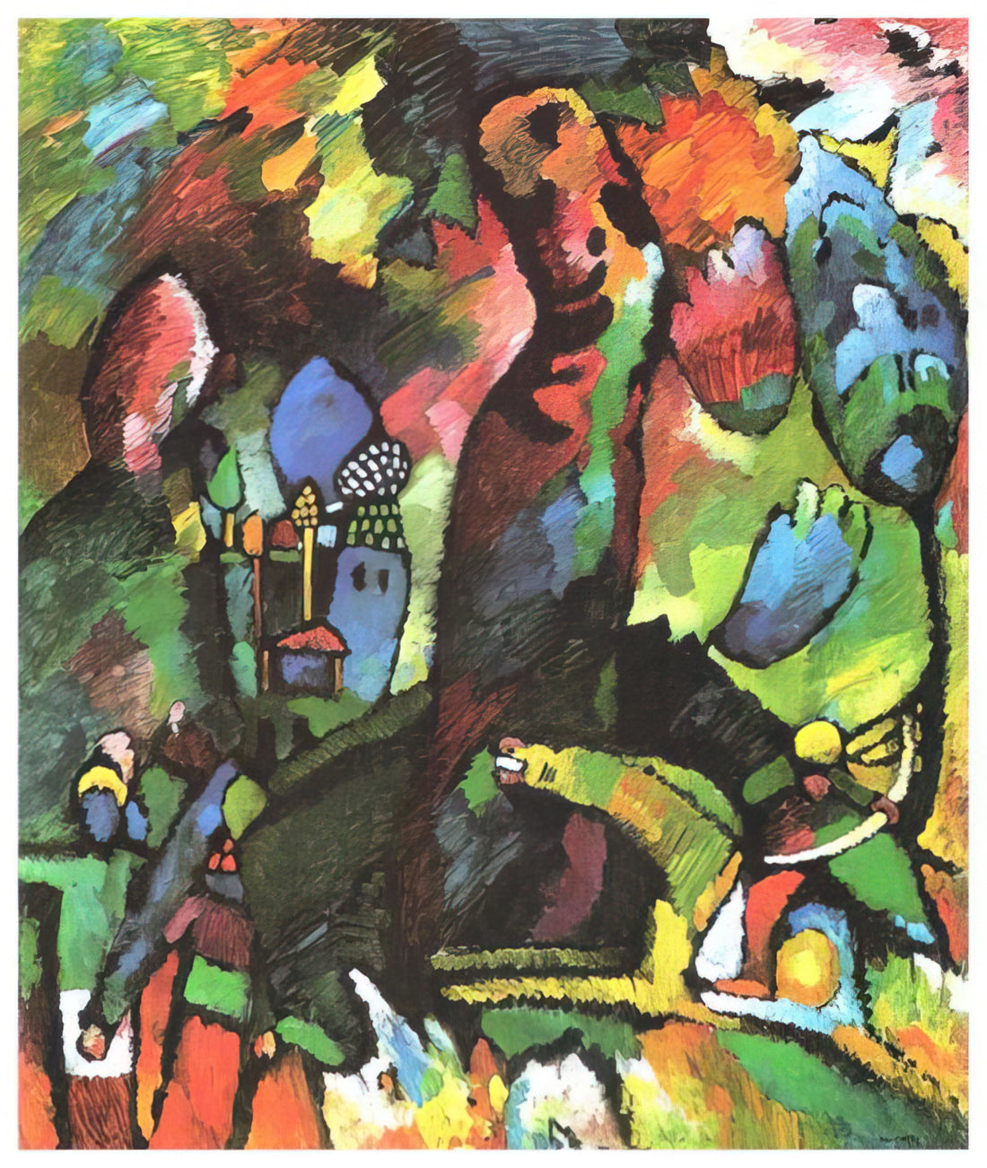 Wassily Kandinsky's Geometric Art: The Abstract Pioneer's Visionary Language of Form - PICTURE WITH ARCHER 1909 by Wassily Kandinsky