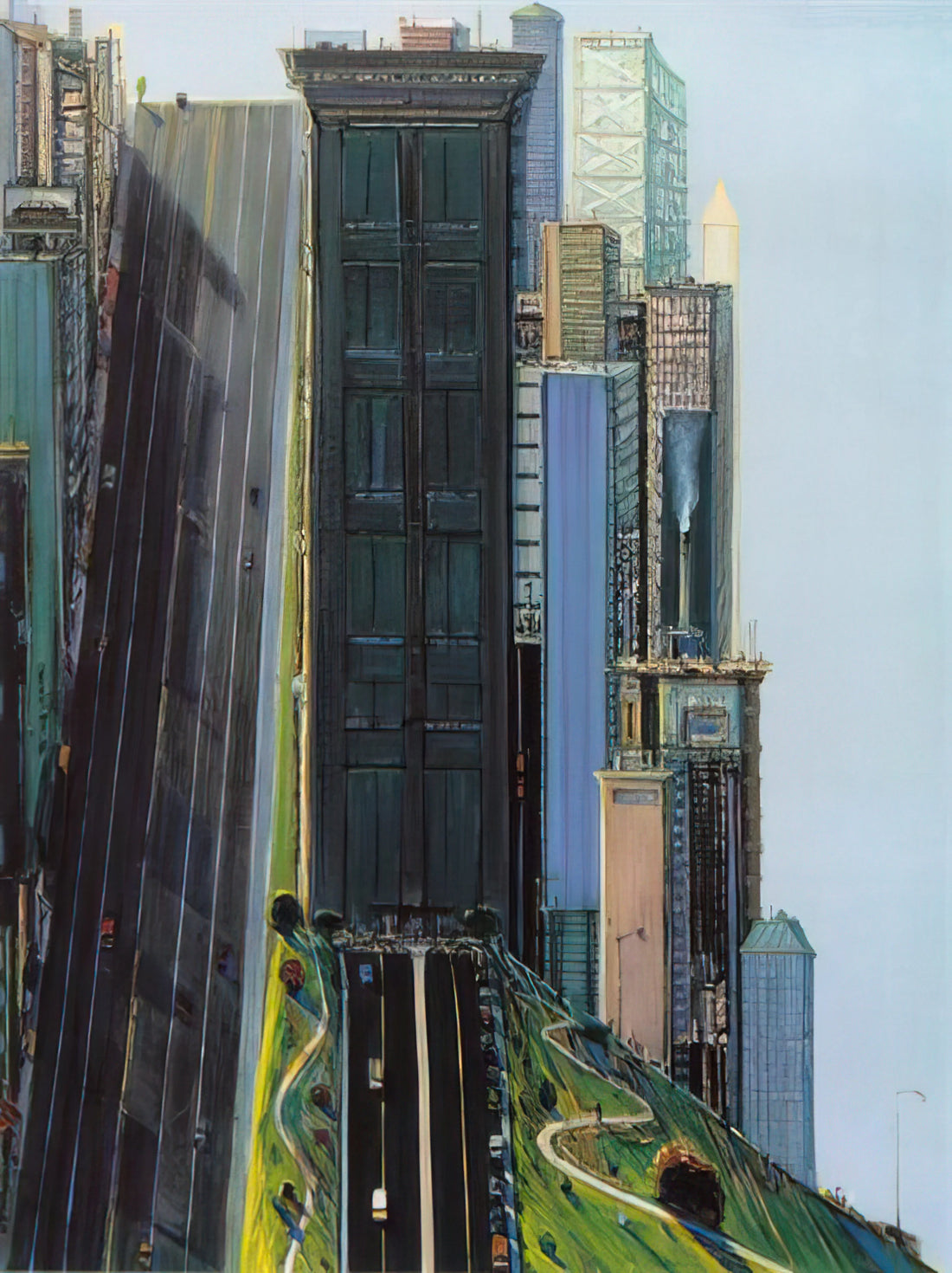 Wayne Thiebaud Cakes Print: The Art of Everyday Indulgence - Hill Street Day City - 1981 by Wayne Thiebaud