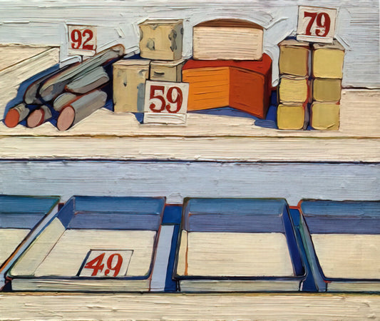 Wayne Thiebaud Posters: A Celebration of Pop Art's Sweetest Sensation - Delicatessen Counter - 1962 by Wayne Thiebaud