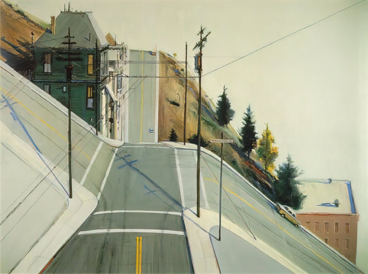 Wayne Thiebaud Style: A Delectable Analysis of the Painter's Iconic Visual Language - 24th Street Intersection - 1977 by Wayne Thiebaud