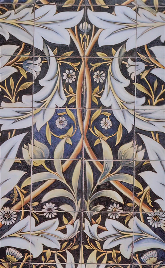 William Morris Online: The Enduring Legacy of the Arts and Crafts Movement in Digital Spaces - PANEL OF CERAMIC TILES DESIGNED BY MORRIS AND PRODUCED BY WILLIAM DE MORGAN 1876 by William Morris