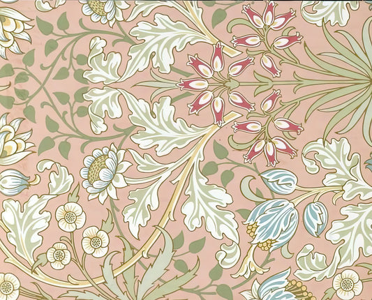William Morris: The Visionary Who Redefined Art, Craft, and Design - WALLPAPER HYACINTH PATTERN 480 1917 by William Morris
