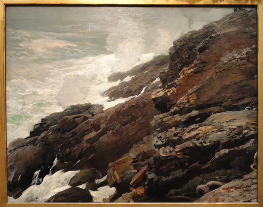 Winslow Homer Landscape Paintings: The American Wilderness in Oil and Watercolor - HIGH CLIFF COAST OF MAINE by Winslow Homer