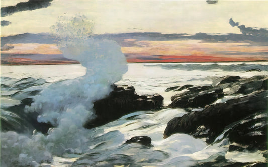 Winslow Homer Watercolor Paintings: The American Master's Revolutionary Aquatic Vision - WEST POINT PROUT S NECK by Winslow Homer