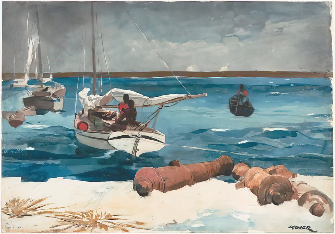 Winslow Homer Winter Coast: A Masterpiece of American Realism and Atmospheric Power - NASSAU 1899 by Winslow Homer