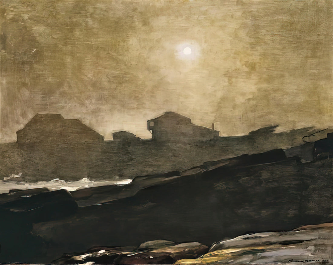 Winslow Homer's Most Famous Painting: The Gulf Stream and the Artist's Enduring Legacy - THE ARTISTS STUDIO IN AFTERNOON FOG 1894 by Winslow Homer