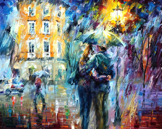 Winter Leonid Afremov: A Vibrant Celebration of Snowy Scenes in Oil - Leonid Afremov by Leonid Afremov