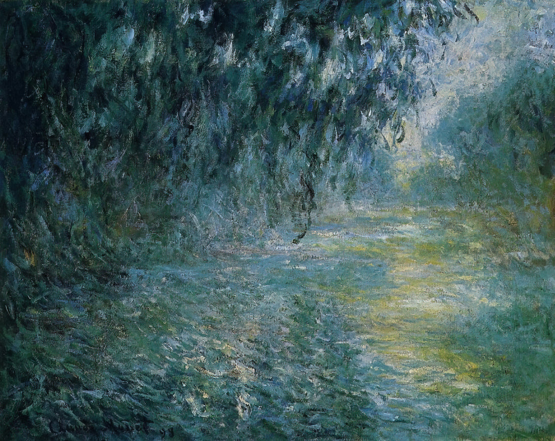 Winter Monet: Claude Monet's Snowy Landscapes and the Impressionist Vision of Cold - Morning on the Seine in the Rain by claude monet
