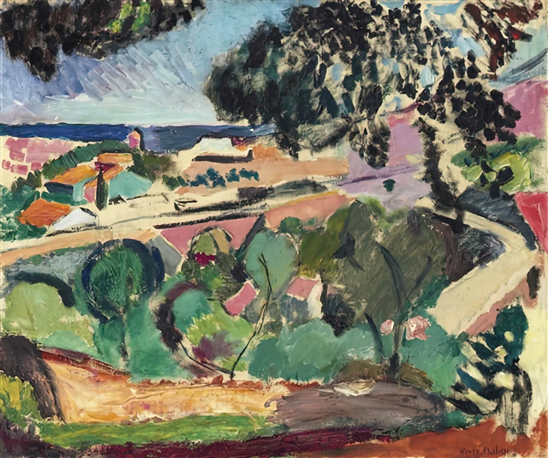 Yellow Matisse Print: A Guide to the Artist's Vibrant Color Palette and Iconic Works - PAYSAGE DE COLLIOURE 1907 by Henri Matisse