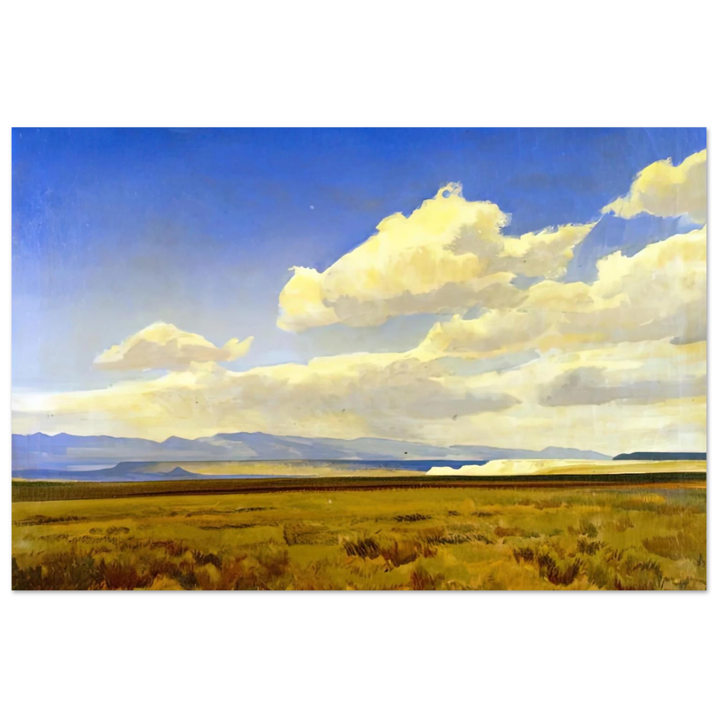 Maynard Dixon - WIND OF WYOMING 1936 Wall art - 28x43  cm / XL (11x17 inches) - Fine Art Poster-canvas - -