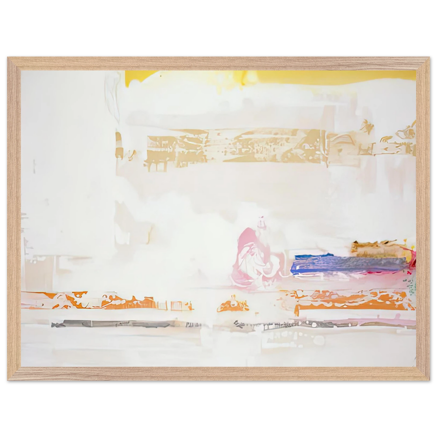 Helen Frankenthaler - Snow Basin, 1990- Wall Art - 21x29.7 cm / 8x12" - Premium Wooden Framed Poster With Fine Art Paper-canvas - Wood frame