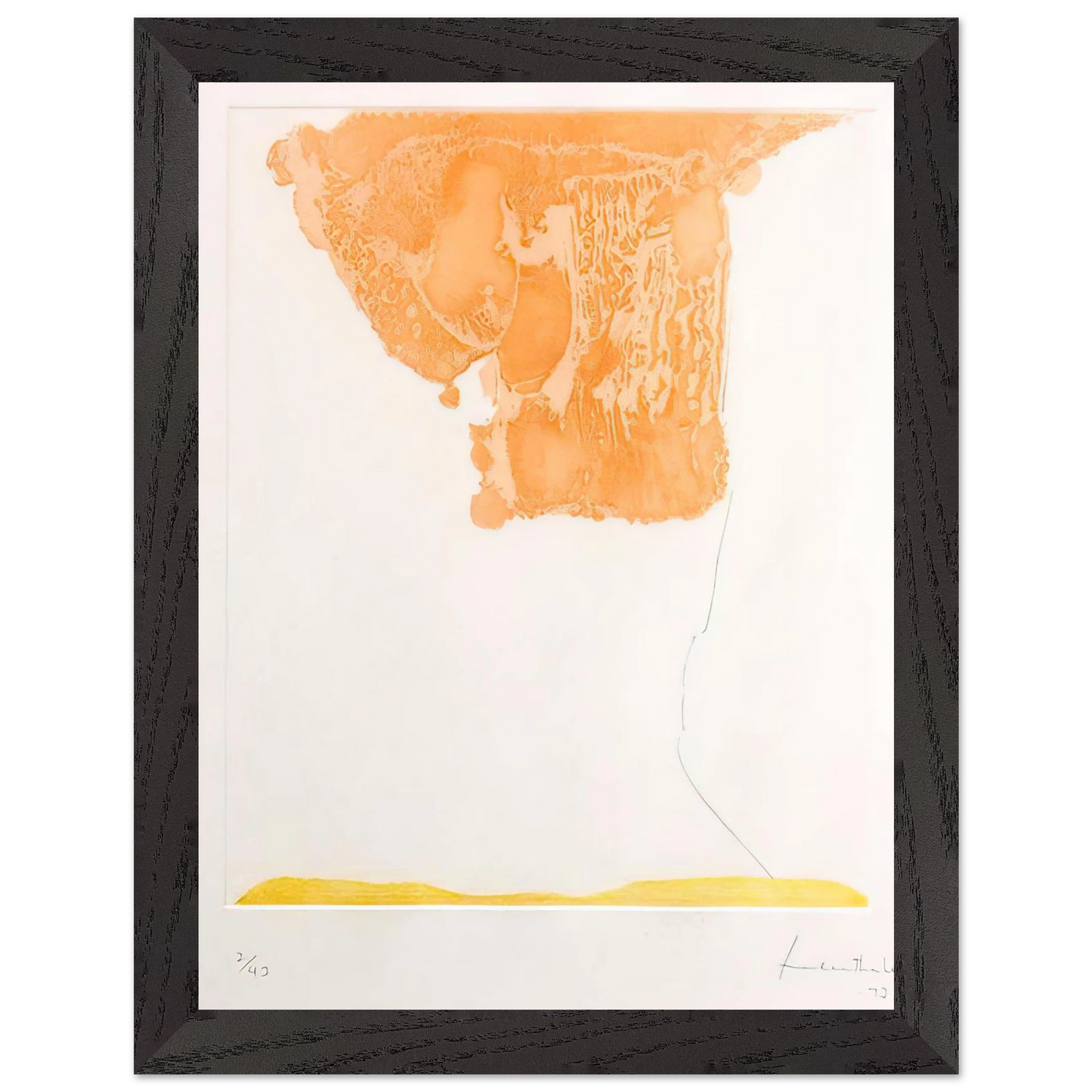 Helen Frankenthaler - Pranzo Italiano - 1973 Wall art - A3 (29.7 x 42  cm) - Premium Wooden Framed Poster With Fine Art Paper-canvas - Black frame