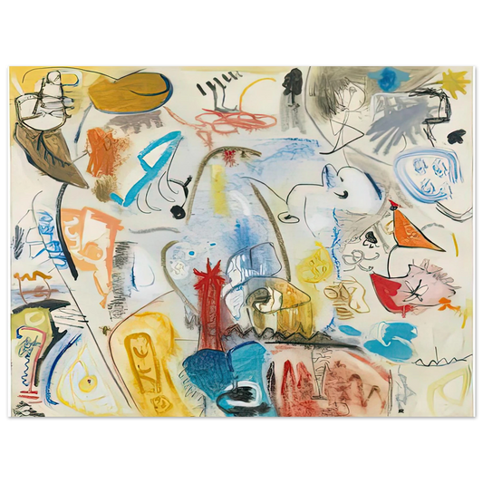 Helen Frankenthaler - Circus Landscape, 1951- Wall Art - 21x29.7 cm / 8x12" - Fine Art Poster-canvas - -