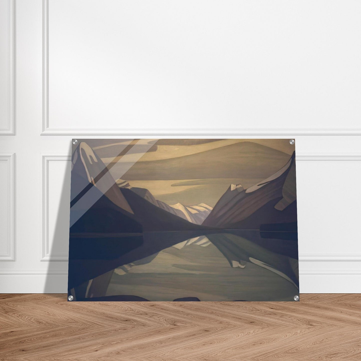 Maligne Lake, Jasper Park - 1924 - Lawren Harris Acrylic Print - 70x100 cm / 28x40″ inches | Lawren Harris Wall Art | Lawren Harris Prints