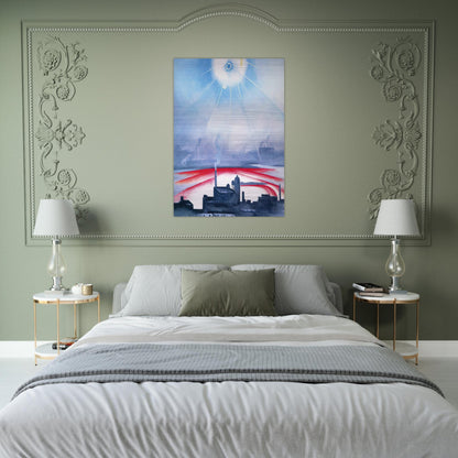 East River No 1 - Georgia O'Keeffe Brushed Aluminum Print - 70x100 cm / 28x40 inches | Georgia O'Keeffe Aluminum Print | Georgia O'Keeffe Prints