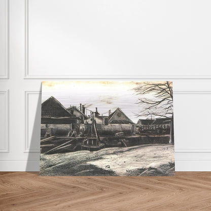 Factory - Vincent van Gogh Brushed Aluminum Print - 70x100 cm / 28x40 inches | Vincent van Gogh Aluminum Print | Vincent van Gogh Prints