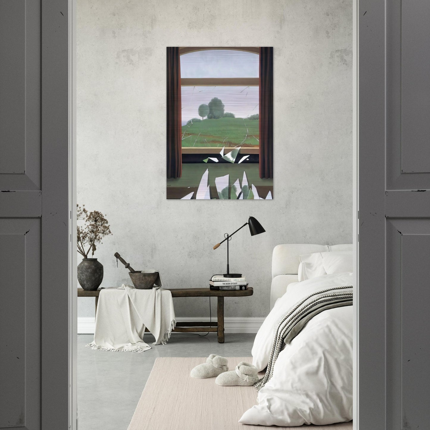 THE KEY TO THE FIELDS 1936 - Rene Magritte Brushed Aluminum Print - 70x100 cm / 28x40 inches | Rene Magritte Aluminum Print | Rene Magritte Prints