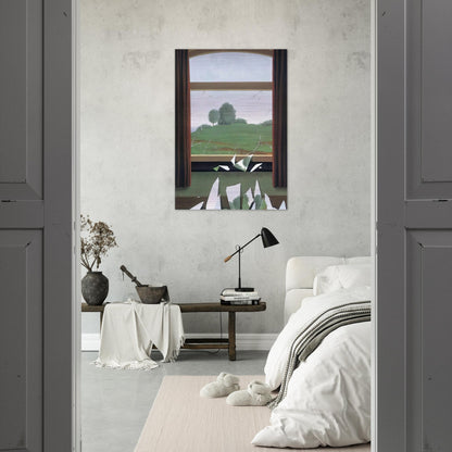THE KEY TO THE FIELDS 1936 - Rene Magritte Brushed Aluminum Print - 70x100 cm / 28x40 inches | Rene Magritte Aluminum Print | Rene Magritte Prints