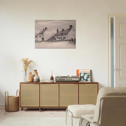 A Zandmennik house - Vincent van Gogh Brushed Aluminum Print - 70x100 cm / 28x40 inches | Vincent van Gogh Aluminum Print | Vincent van Gogh Prints