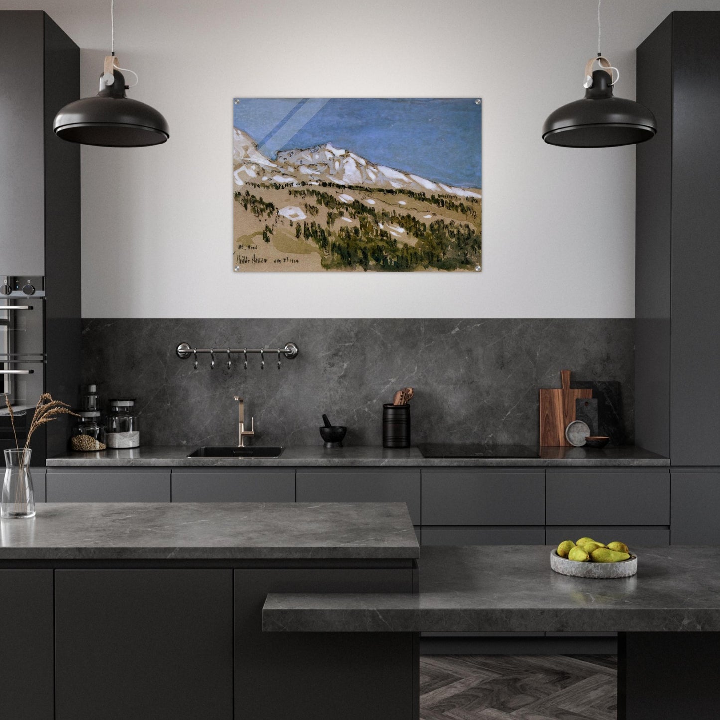 Mt. Hood Oregon - Childe Hassam Acrylic Print - 70x100 cm / 28x40″ inches | Childe Hassam Wall Art | Childe Hassam Prints
