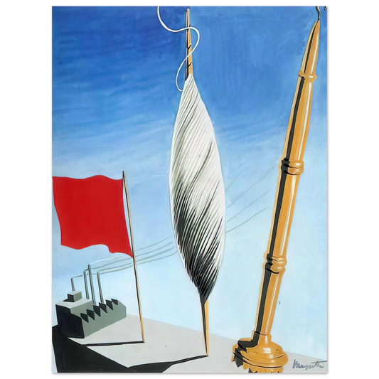 Rene Magritte - PROJECT OF POSTER THE CENTER OF TEXTILE WORKERS IN BELGIUM 1938 2  75x100 cm / 30x40inches Fine Art Poster