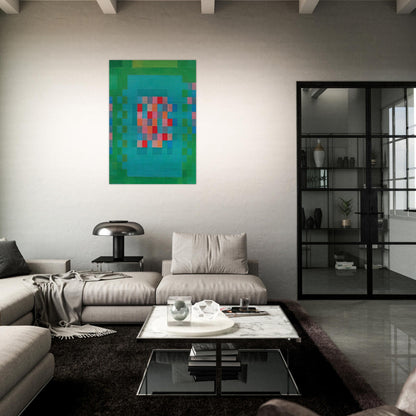 Happy Island - 1965 - Johannes Itten Brushed Aluminum Print - 70x100 cm / 28x40 inches | Johannes Itten Aluminum Print | Johannes Itten Prints