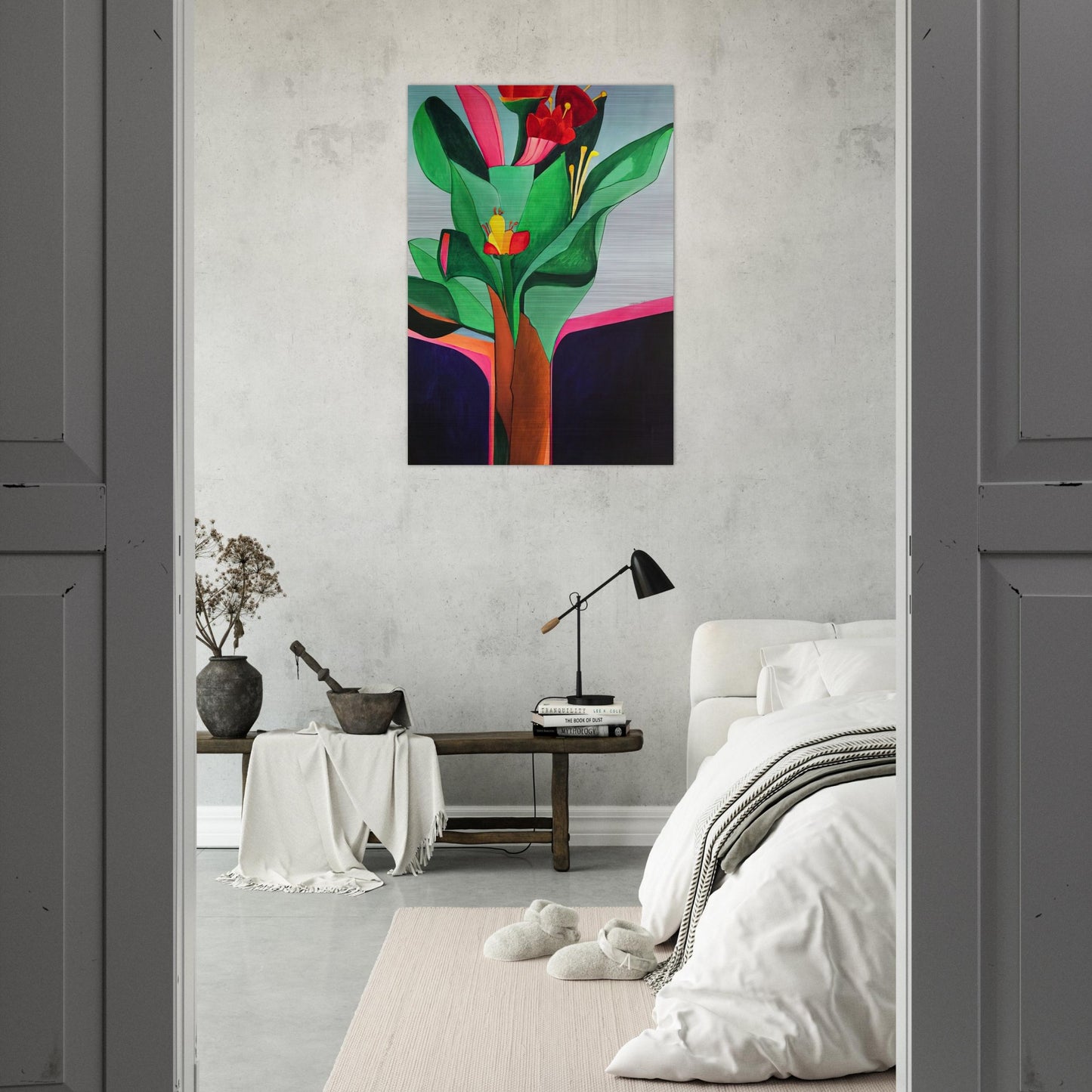 Flores - 1971 - Aldemir Martins Brushed Aluminum Print - 70x100 cm / 28x40 inches | Aldemir Martins Aluminum Print | Aldemir Martins Prints