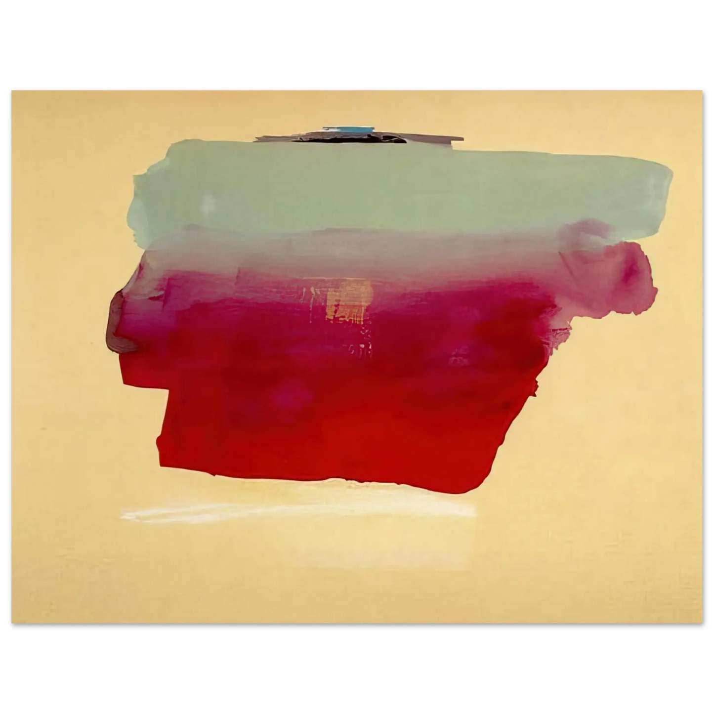 Helen Frankenthaler - Robinson s Wrap - 1974 Wall art - 13x18 cm / 5x7 Inches - Premium Wooden Framed Poster With Fine Art Paper - Wood frame