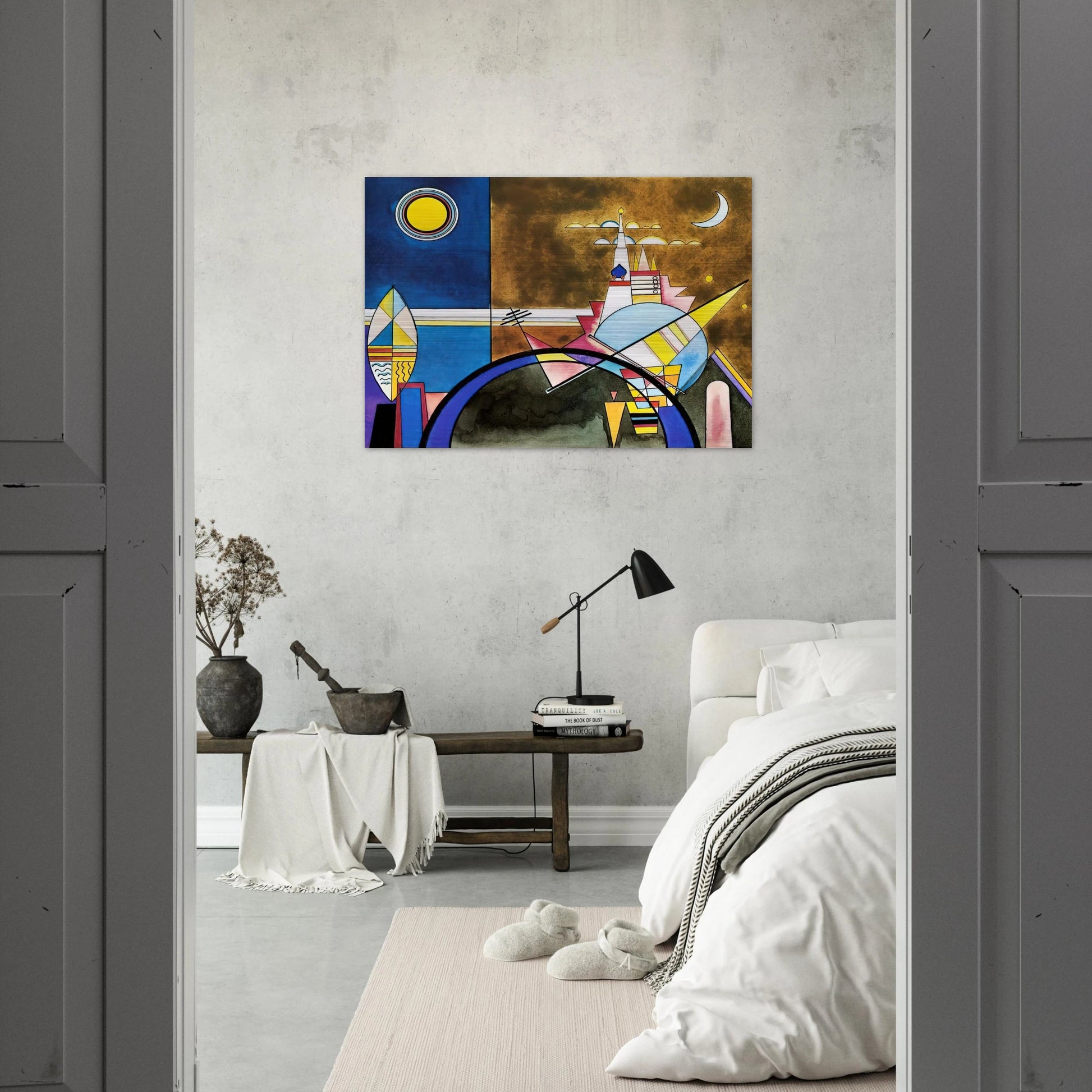 PICTURE XVI THE GREAT GATE OF KIEV STAGE SET FOR MUSSORGSKY S PICTURES AT AN EXHIBITION IN 1928 - Wassily Kandinsky Brushed Aluminum Print - 70x100 cm / 28x40 inches | Wassily Kandinsky Aluminum Print | Wassily Kandinsky Prints