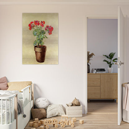 GERANIUMS 1902 - Odilon Redon Brushed Aluminum Print - 70x100 cm / 28x40 inches | Odilon Redon Aluminum Print | Odilon Redon Prints